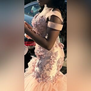 Blush/ mauve pink prom dress